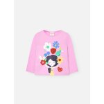 T - shirt  manches longues et col rond rose
