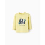 T - shirt manches longues en coton dot jaune