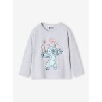 T - shirt manches longues disney lilo & stitch gris chin�