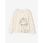 T - shirt manches longues fille disney marie les aristochats �cru
