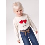 T - shirt manches longues fille �cru