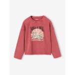 T - shirt manches longues fille vieux rose