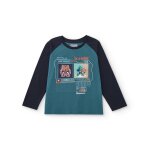 T - shirt À manches longues pour garçon avec imprimé jeu vidéo bleu T - shirt À manches longues pour garçon avec imprimé jeu vidéo bleu