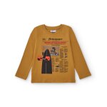 T - shirt À manches longues pour garçon avec imprimé skate et texte marron T - shirt À manches longues pour garçon avec imprimé skate et texte marron