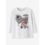 T - shirt manches longues nmmlincom , coupe boxy blanc