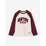 T - shirt manches longues raglan gar�on bordeaux