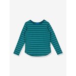T - shirt � manches longues ray� pour filles merisilli finkid bleu oc�an