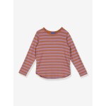 T - shirt � manches longues ray� pour filles merisilli finkid rouille