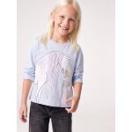 T - shirt manches longues la reine des neiges bleu ciel