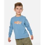 T - shirt manches longues ride the wave gar�on denim d�lav�