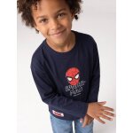 T - shirt manches longues spiderman gar�on marine