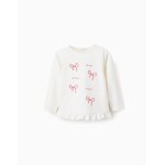 T - shirt  manches longues et volants love blanc