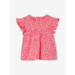 T - shirt manches volantes bb fuchsia