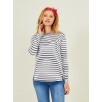 T - shirt marinire de grossesse et d'allaitement blanc clair ray marine