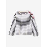 T - shirt marini�re manches longues fille marine