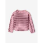 T - shirt marini�re manches longues fille mauve