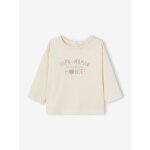 T - shirt  message bb en coton bio vanille