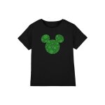 T - shirt mickey mouse coton disney shamrock ears noir