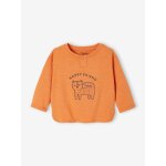 T - shirt motif animal bb manches longues rouille