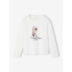 T - shirt motif danseuse sport fille manches longues écru T - shirt motif danseuse sport fille manches longues écru