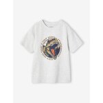 T - shirt motif dino gar�on blanc chin�