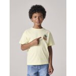 T - shirt motif devant et dos garon jaune ple