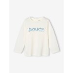 T - shirt motif fleuri douce bb cru