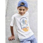 T - shirt motifs graphiques gar�on �cru