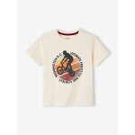 T - shirt motifs graphiques garçon manches courtes ecru T - shirt motifs graphiques garçon manches courtes ecru