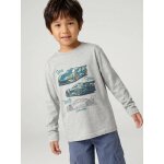 T - shirt motif ludique gar�on gris chin�
