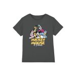 T - shirt motifs mickey mouse et ses amis coton disney charbon