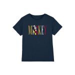 T - shirt motifs mickey mouse et nom multicolore coton disney bleu marine