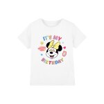 T - shirt motif minnie mouse coton disney it's my birthday blanc