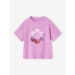 T - shirt motif en sequins fille violet