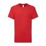 T - shirt motif / style uni en coton peign� de qualit� sup�rieure rouge