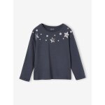 T - shirt de noël étoiles brillantes fille anthracite T - shirt de noël étoiles brillantes fille anthracite