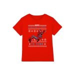 T - shirt de no�l spiderman coton rouge