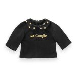 T - shirt noir et or manches longues pour poupe ma corolle multicolore