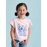 T - shirt nou� good day disney stitch manches courtes lilas poudr�