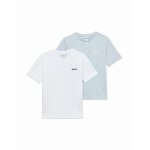 T - shirt pack x2 blanc / ciel