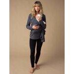 T - shirt peau  peau grossesse en coton bio envie de fraise manches longues gris