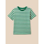 T - shirt ray� gar�on - coton biologique rayure bico verte