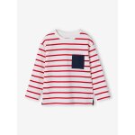 T - shirt ray� gar�on personnalisable rouge