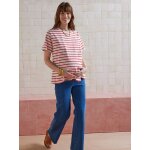 T - shirt ray� grossesse et allaitement en coton biologique * ray� rouge