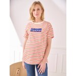 T - shirt ray grossesse  message coton biologique cru