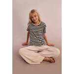 T - shirt ray� noir