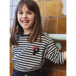 T - shirt ray patch et noeud fantaisie fille ray marine