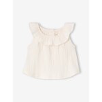 T - shirt sans manche b�b� fille �cru