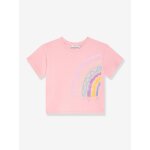T - shirt avec sequins arc - en - ciel, fille, danamade rose poudr�