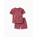 T - shirt et short en coton avec motif animalier marr�n